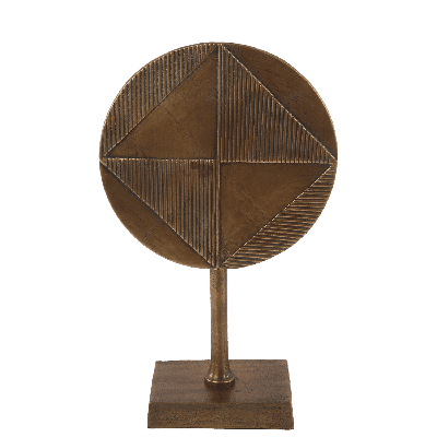 Decoratie op voet Ricco klein vintage brons