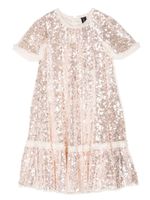 NEEDLE & THREAD KIDS robe brodée de sequins - Rose