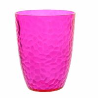 1x stuks kunststof bekers roze 20 cl   -