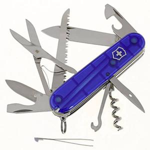 Victorinox Huntsman 1.3713.T2 Zwitsers zakmes Aantal functies 15 Blauw (transparant)