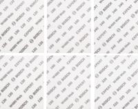 Bosch 6 x EXPERT W480 Web 1/4 handschuurbladenset (voor hardhout, kleur op hout, Ø 115 x 140 mm, korrel 2 x 120, 2 x 180, 1 x 240, 1 x 320, professionele handschuurs)