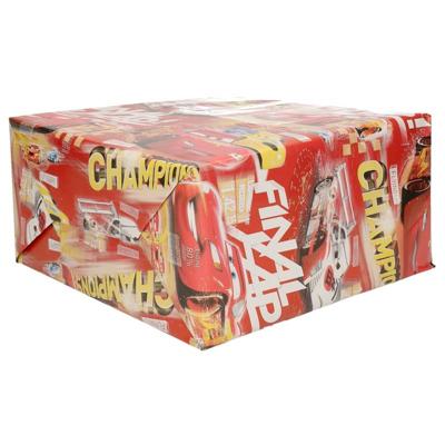 3x Cars rood champions geschenkpapier 200 x 70 cm rollen - Cadeaupapier