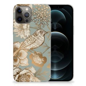 TPU Case voor iPhone 12 Pro Max Vintage Bird Flowers