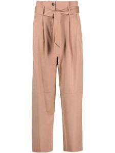 PINKO pantalon en flanelle à taille ceinturée - Tons neutres