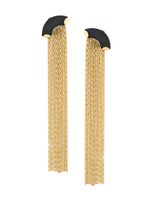 Wouters & Hendrix My Favourite onyx and chain earrings - Métallisé