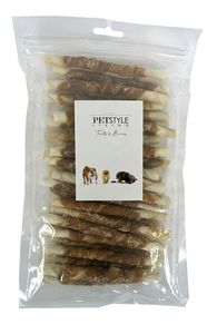 PETSTYLE LIVING GEDRAAIDE STICK MET EEND 12,5 CM 30 ST