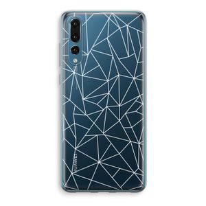 Geometrische lijnen wit: Huawei P20 Pro Transparant Hoesje