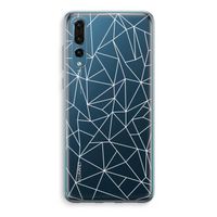 Geometrische lijnen wit: Huawei P20 Pro Transparant Hoesje - thumbnail