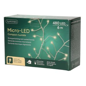 Kerstverlichting met 8 functie twinkel effect warm wit 480 lampjes 600 cm