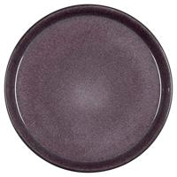 BITZ Bord, platte borden, eetborden van aardewerk, 27 cm in diameter, zwart/paars
