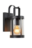 Lucide LINDELO - Wandlamp Binnen/Buiten - 1xE27 - IP23 - Zwart