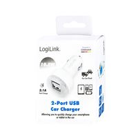 LogiLink PA0227 oplader voor mobiele apparatuur Powerbank, Smartphone, Tablet Wit Sigarettenaansteker Snel opladen Auto - thumbnail