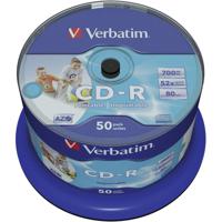 Verbatim 43438 CD-R 80 disc 700 MB 50 stuk(s) Spindel Bedrukbaar - thumbnail