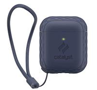 Catalyst Lanyard Case voor AirPods 1 en 2 - Siliconen hoes voor AirPods-case, inclusief koord, hoogglanzende oppervlakteafwerking met extra grip, compatibel met draadloos opladen - Marineblauw