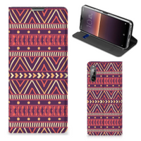 Sony Xperia L4 Hoesje met Magneet Aztec Paars