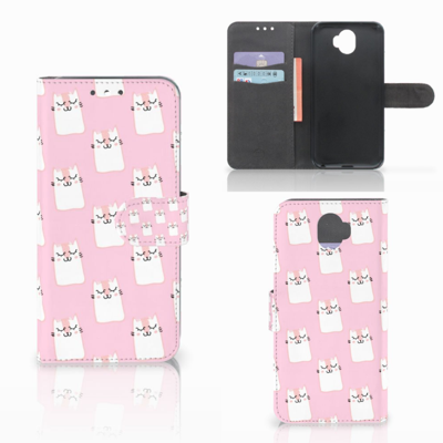 Wiko Wim Telefoonhoesje met Pasjes Sleeping Cats Wiko Wim Telefoonhoesje met Pasjes Sleeping Cats