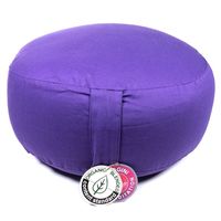 Yogi & Yogini Meditatiekussen Rond Katoen Violet - 33 x 17 cm - thumbnail