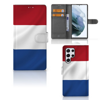 Samsung Galaxy S22 Ultra Bookstyle Case Nederlandse Vlag