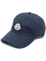 Moncler casquette à patch logo - Bleu