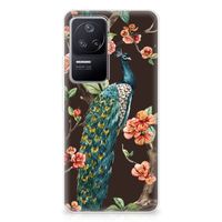 Xiaomi Poco F4 TPU Hoesje Pauw met Bloemen - thumbnail