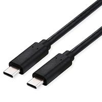 ROLINE USB4 Gen3x2 Kabel, C–C, ST/ST, 40Gbit/s, 100W, schwarz, 1 m