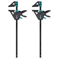 wolfcraft 2 eenhandsklemmen PRO MAX - 8662060 - e krachtige klem voor de hoogste professionele eisen - Klemmaat 450mm