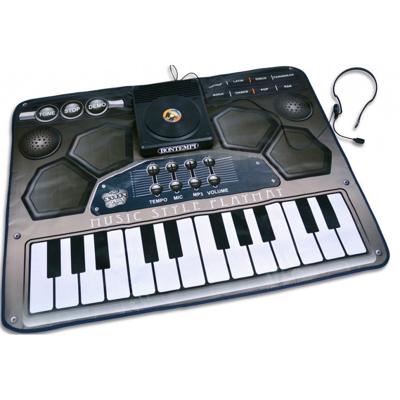 speelmat muziek junior 90 x 70 cm zwart