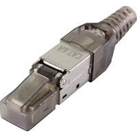 Renkforce Renkforce CAT6A veldmontagestekker RF-4538312 Stekker, recht Aantal polen 8P8C Zwart (transparant) 1 stuk(s)