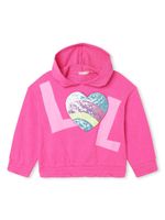 Billieblush hoodie à motif cœur orné de sequins - Rose