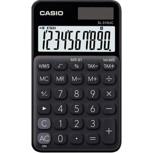 Casio SL-310UC-BK Zakrekenmachine Zwart Aantal displayposities: 10 werkt op zonne-energie, werkt op batterijen (b x h x d) 70 x 8 x 118 mm