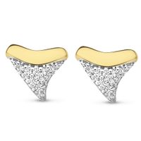 TI SENTO-Milano 7887ZY Oorknoppen zilver-zirconia goud-en zilverkleurig-wit 7 x 8 mm