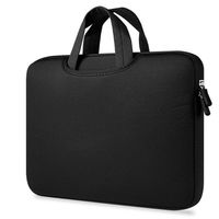 Airbag Universele 2-in-1 sleeve / tas voor laptops tot 14 inch - Zwart - thumbnail