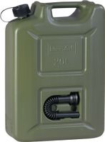 Hunersdorff Brandstofjerrycan | inhoud 20 l | olijfgroen HDPe | L350xB165xH495mm | 1 stuk - 802000 - 802000 - thumbnail