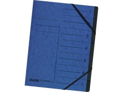 Falken 11288040 Ordner Blauw DIN A4 Colorspankarton Aantal vakken: 7
