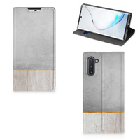 Samsung Galaxy Note 10 Book Wallet Case Wood Concrete - thumbnail