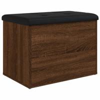 vidaXL Opbergbankje 62x42x45 cm bewerkt hout bruineikenkleurig, schoenenbankje, bankje, schoenenbank, halbankje, bankje met opbergruimte, gangbankje
