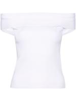 Fabiana Filippi haut nervuré à épaules dénudées - Blanc