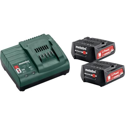 Metabo 12V 2,0 Ah accu (2x) + oplader Metabo 12V 2,0 Ah accu (2x) + oplader