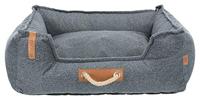 TRIXIE Robuust en hoogwaardig hondenbed BE Nordic Bed Föhr Soft, hoekig, 60 × 50 cm, grijs - 37602