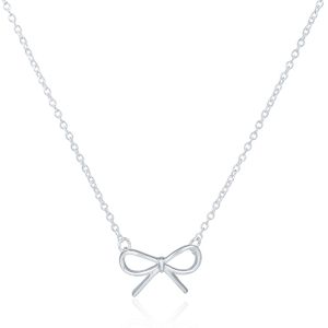 LGT Jewels Dames ketting Dainty Bow Knot Zilverkleurig