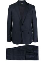 Zegna costume en laine à simple boutonnage - Bleu - thumbnail