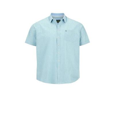 Charles Colby gestreept loose fit overhemd DUKE XERUS Plus Size turquoise Charles Colby gestreept loose fit overhemd DUKE XERUS Plus Size turquoise
