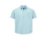 Charles Colby gestreept loose fit overhemd DUKE XERUS Plus Size turquoise