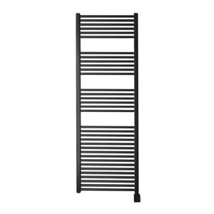 Sanicare elektrische design radiator 60x172cm zwart met Bluetooth en thermostaat rechts chroom