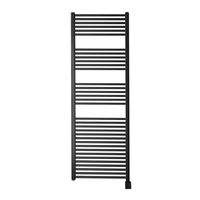 Sanicare elektrische design radiator 60x172cm zwart met Bluetooth en thermostaat rechts chroom - thumbnail