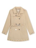 Michael Kors Kids manteau croisé à plaque logo - Tons neutres