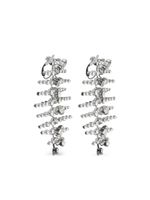 Saint Laurent boucles d'oreilles pendantes serties de cristaux - Argent