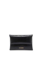 Jil Sander logo-stamp lizard-effect leather coin purse - Noir - thumbnail