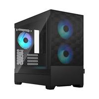 Fractal Design Pop Mini Air RGB Zwart - Gehard Glas Clear Tint - Honeycomb Mesh Front - TG zijpaneel - Drie 120 mm Aspect 12 RGB-ventilatoren inbegrepen - mATX High Airflow PC Gaming Case