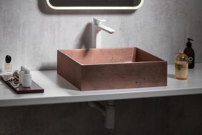 Sapho Formigo betonnen wastafel koper 47x14x36cm Sapho Formigo betonnen wastafel koper 47x14x36cm